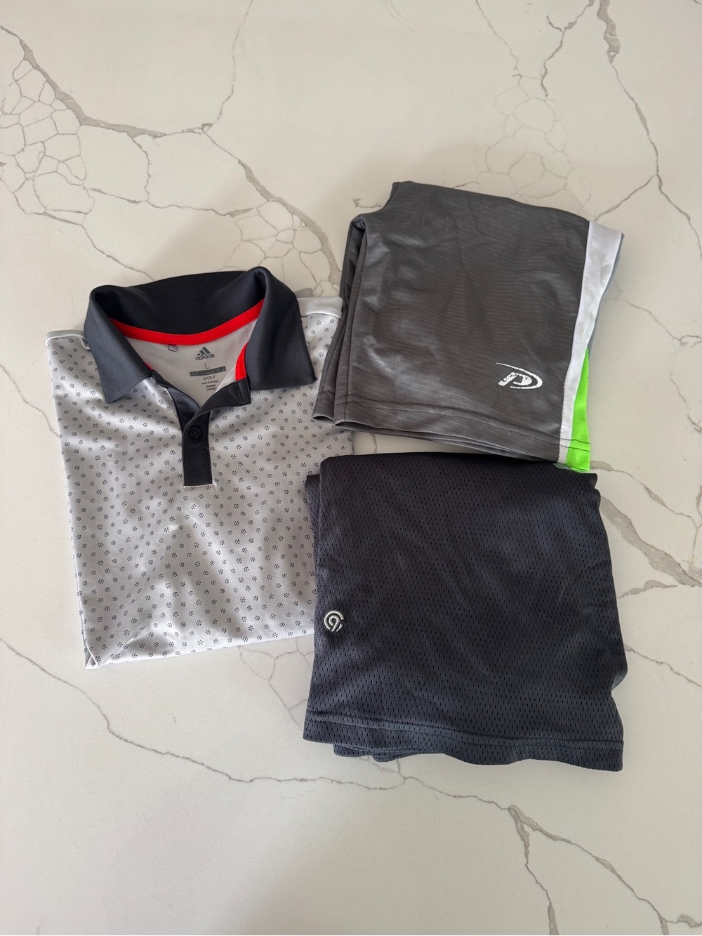 Boys Size Large Adidas Golf polo & two active shorts
